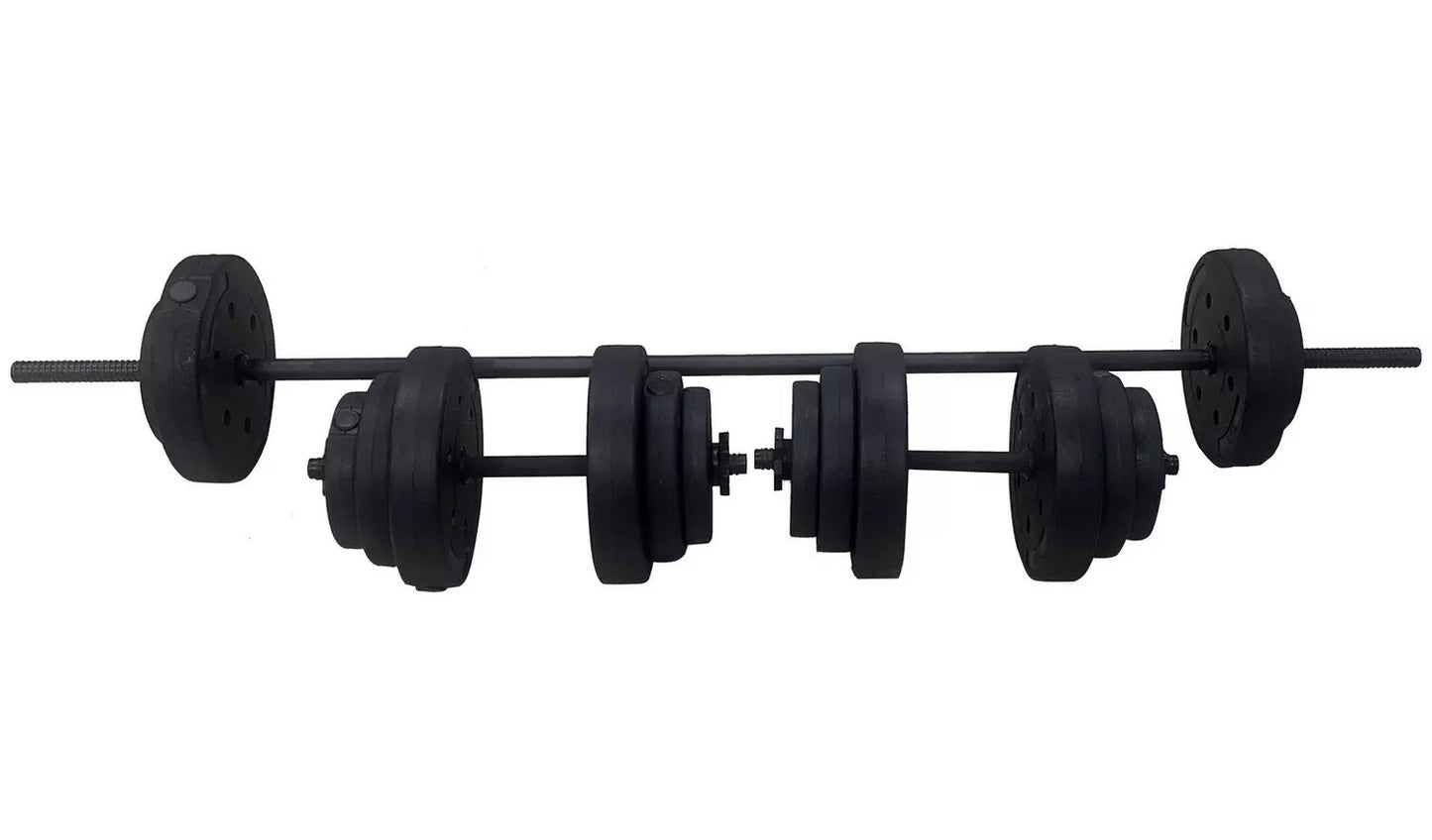 Opti Vinyl Durable Dumbbell and Barbell Set - 50kg