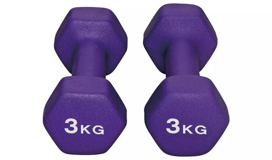 Opti Neoprene Durable Dumbbell Set - 2 x 3kg