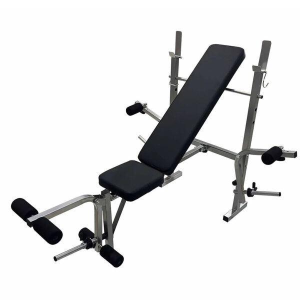 Multi Gym - Adjustable Weight Bench with Barbell Rack (Foldable) - Image 3
