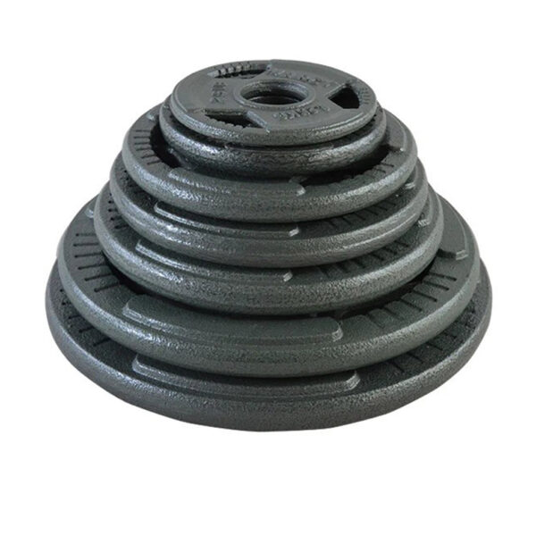 Olympic Tri Grip Weight Plates Cast Iron 2 Inch Hole for Barbell - Image 4